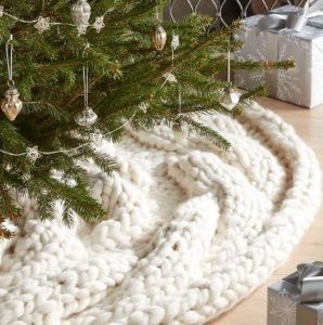 Cozy Knit Ivory Tree Skirt