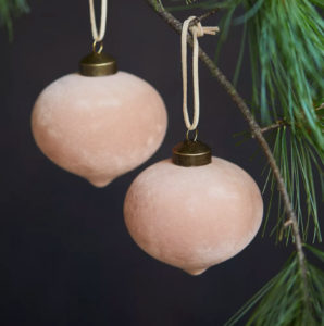 Velvet Drop Ornaments, Set of 2