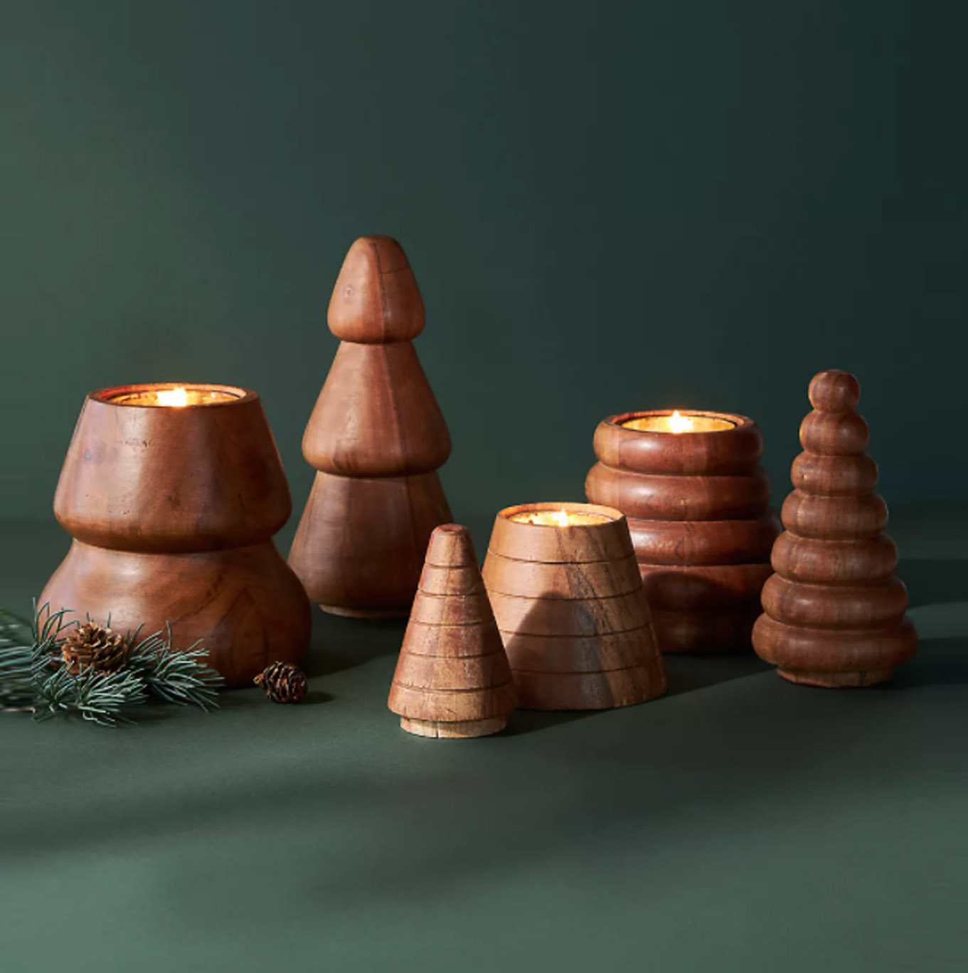 Wooden Tree Candle Dwelling Envy Interiors   Wooden Tree Candle 