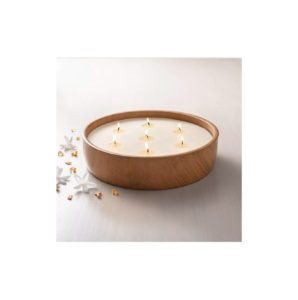 42oz Sandalwood & Clay Large 7-Wick Faux Wood Seasonal Candle - Hearth & Hand™ with Magnolia