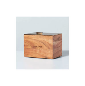 Wood Recipe Box with Metal Lid - Hearth & Hand™ with Magnolia