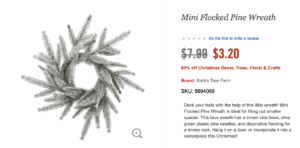 image of clocked wreath from hobby lobby's website recommended by dwelling envy interiors for diy wreath