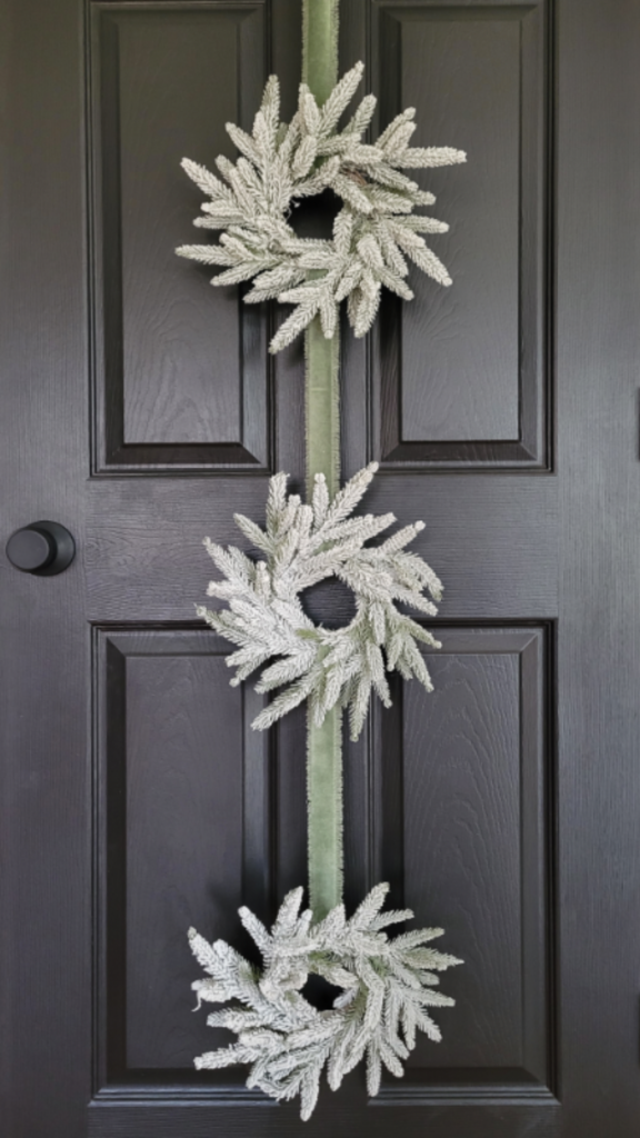 image of final diy wreath dupe made by dwelling envy interiors