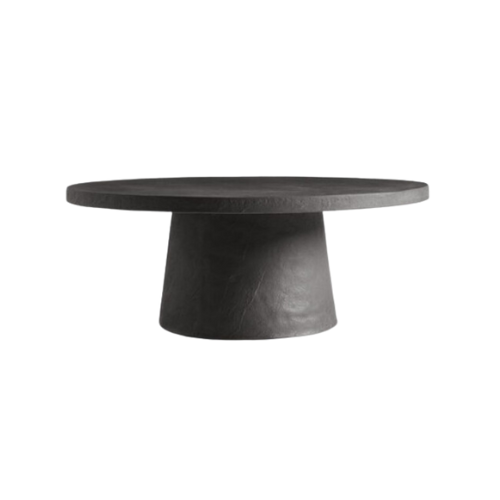 Willy Charcoal Concrete 44_ Round Pedestal Coffee Table